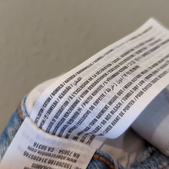 Abercrombie & Fitch Annie High Rise Girlfriend Jeans Size Zipper Size 25/0 Reg - Picture 14 of 16